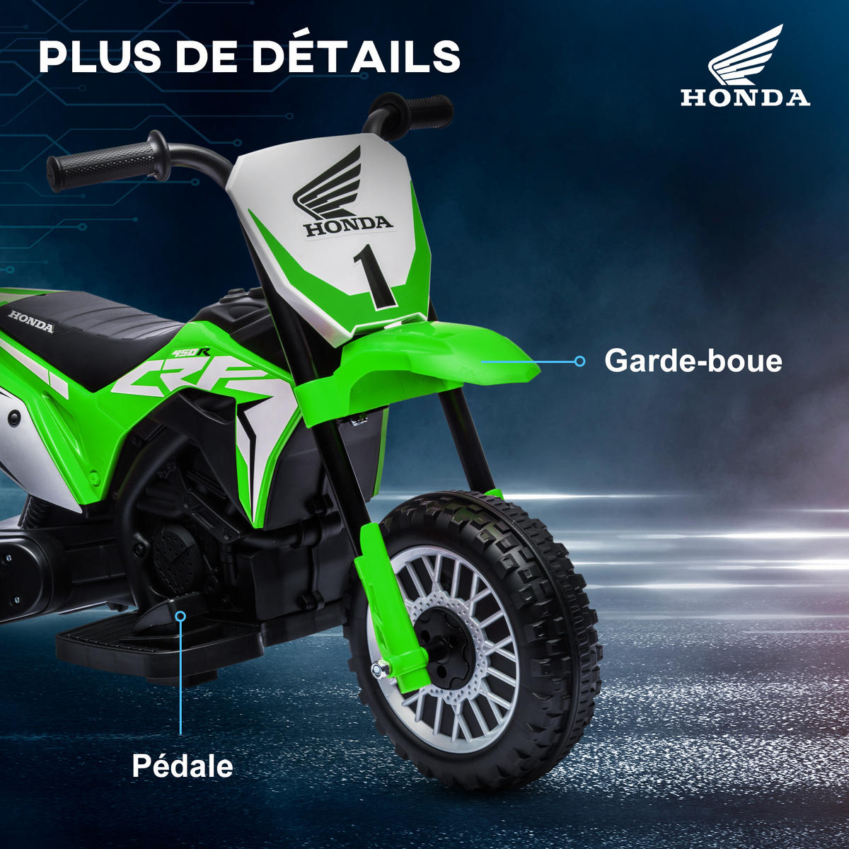 ELEKTRO-MOTORRAD DE-13094 3 Räder Grün - Grün, Kunststoff (71/40.5/43cm) - ComfortXL