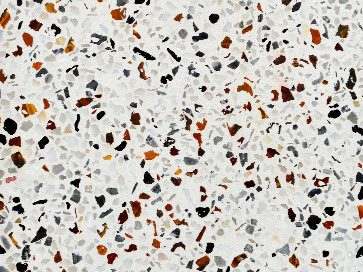 RUNDES Aufsatzwaschbecken aus Terrazzo - Blau - 39 cm - DUKAT - Blau, Stein (39/12/39cm) - Vente-Unique