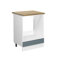 HERDUMBAUSCHRANK R-Line Blau-Grau 60 cm, AP Eiche - Blaugrau/Weiß, Holzwerkstoff (60/81.6/60cm) - Vicco