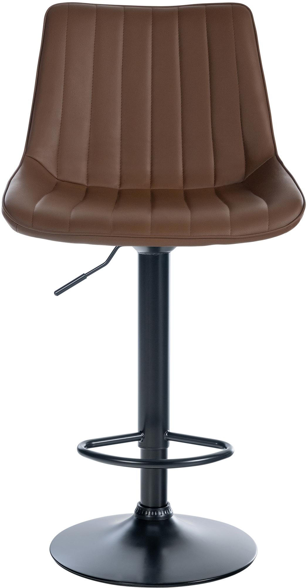 BARHOCKER 2er Set Lederlook braun - Braun, Textil/Metall (49.5/91/50cm) - CLP