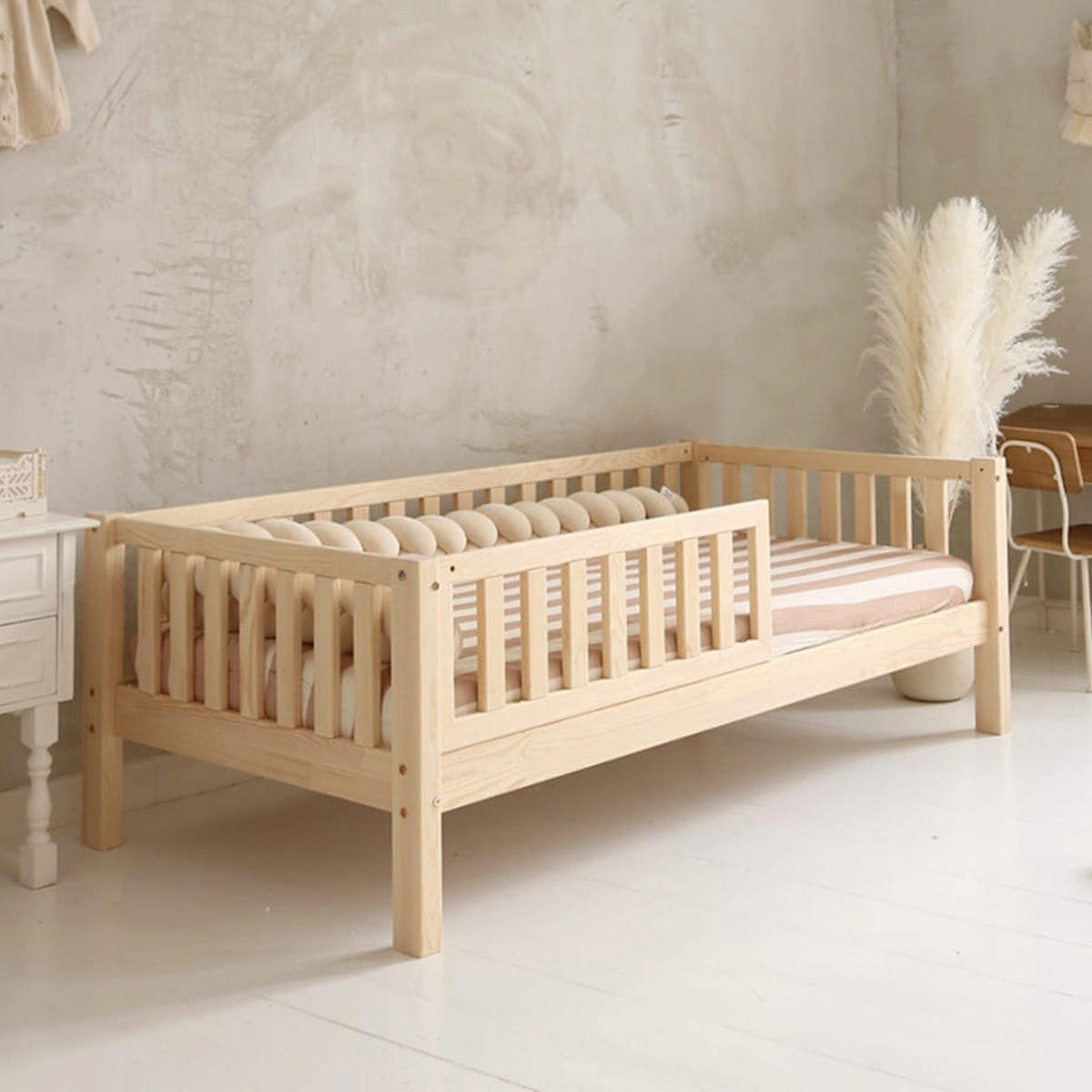 POSTEĽ 90/190 Agnès Prírodné drevo - hnedá, drevo (90/190cm) - Petits-meubles