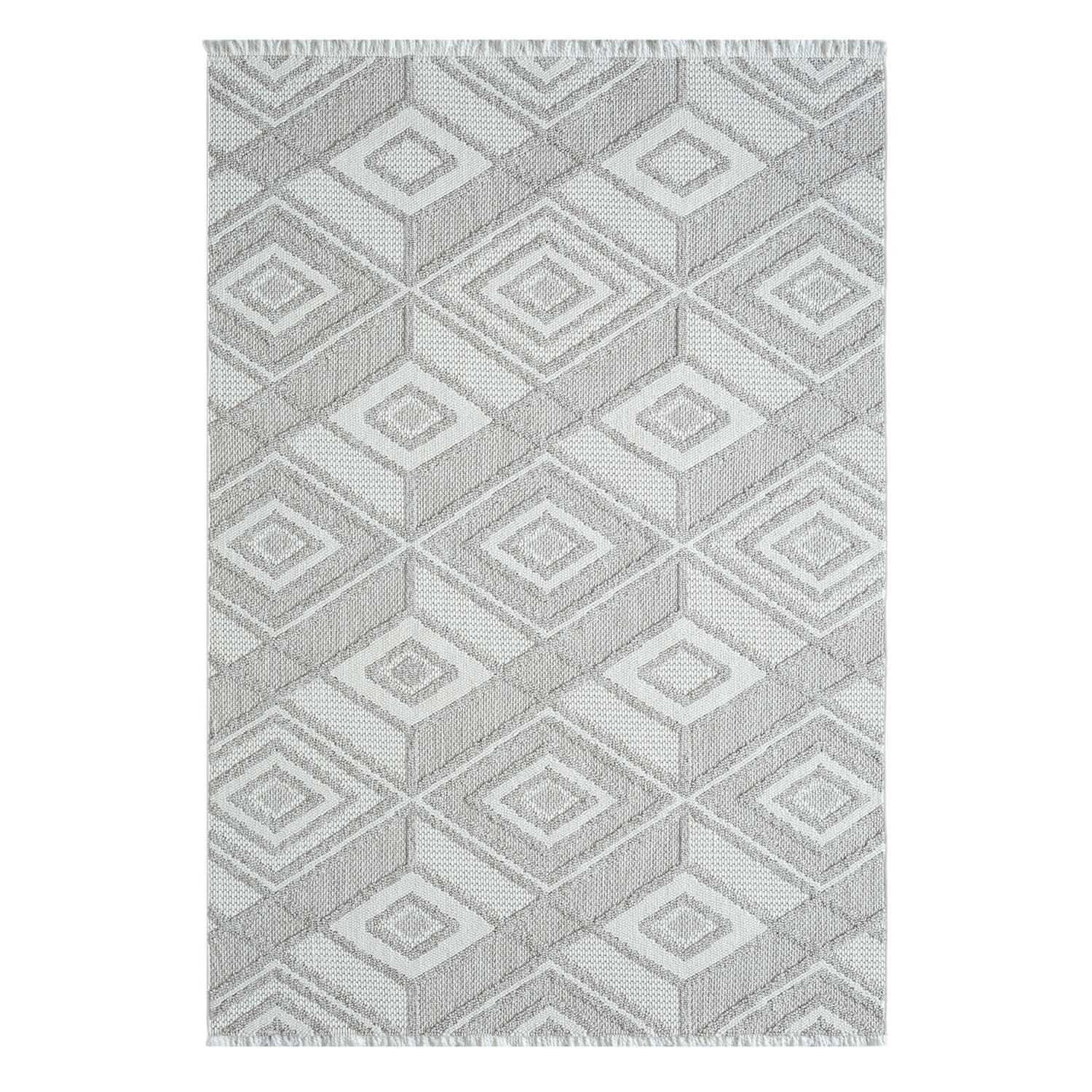 KURZFLOR-TEPPICH Lindo 8875 Beige 140x200 cm - Beige/Grau, Textil (140/200cm) - carpet city