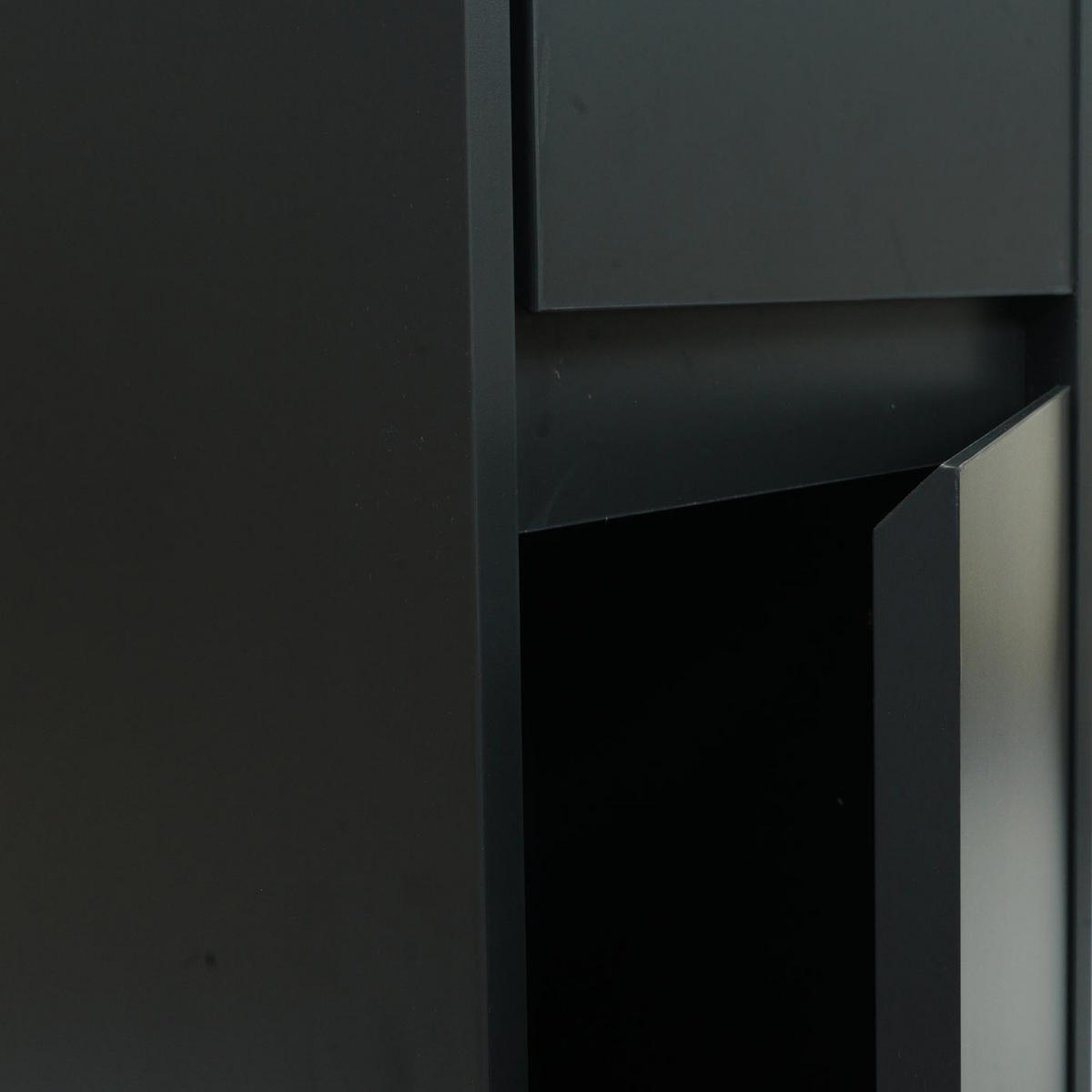 BADEZIMMERSET Schwarz 3er-Set - Schwarz, Holzwerkstoff (100/160/40cm) - MCW