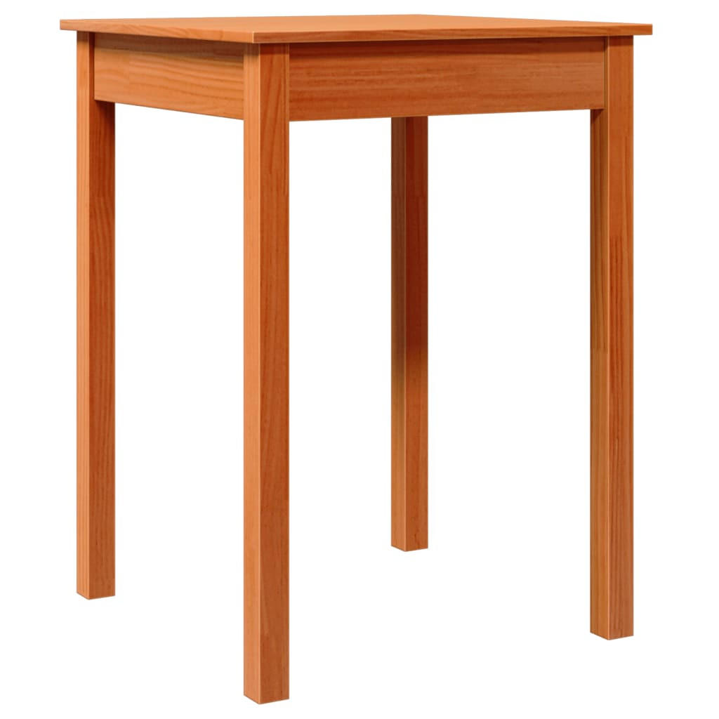 ESSTISCH Wachsbraun 55/55/75 Cm Massivholz Kiefer - Braun, Holz (55/55/75cm) - vidaXL