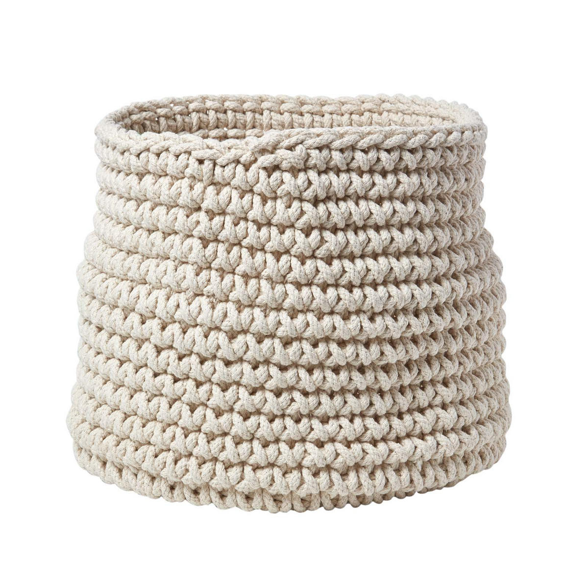 AUFBEWAHRUNGSKORB Baumwolle 42/37 cm - Naturfarben, Textil (42/42/37cm) - Homescapes