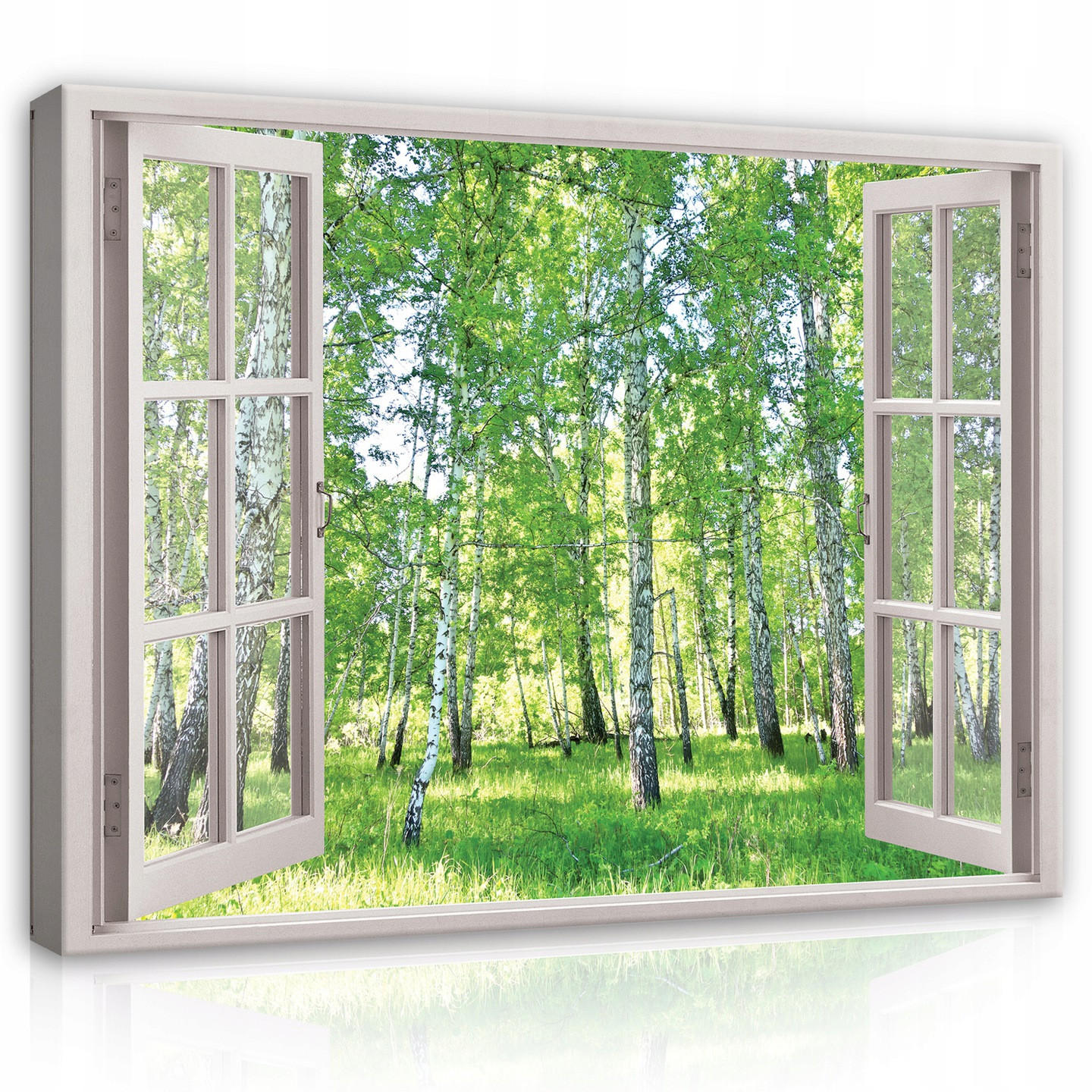 BILDER auf Leinwand Wald Natur Modern 120x80 - Multicolor, Holzwerkstoff (120/80cm) - Wallarena