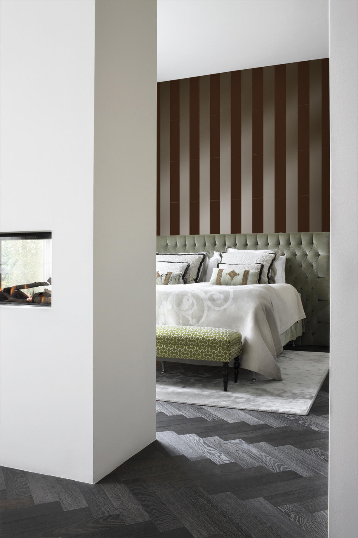 TAPETE Streifen 53 cm x 10.05 m - Braun, Papier (53/1000cm) - Origin Wallcoverings