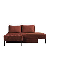 ECKSOFA Mit Schlaffunktion MOOKA 4in1-Multifunktions-System Stoff Velo Links Kupfer - Kupferfarben, Holz/Textil (145/160cm) - Kaiser Möbel