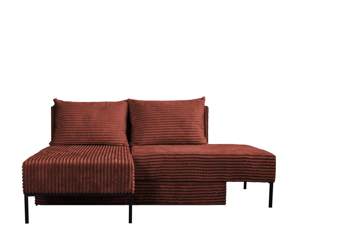 ECKSOFA Mit Schlaffunktion MOOKA 4in1-Multifunktions-System Stoff Velo Links Kupfer - Kupferfarben, Holz/Textil (145/160cm) - Kaiser Möbel