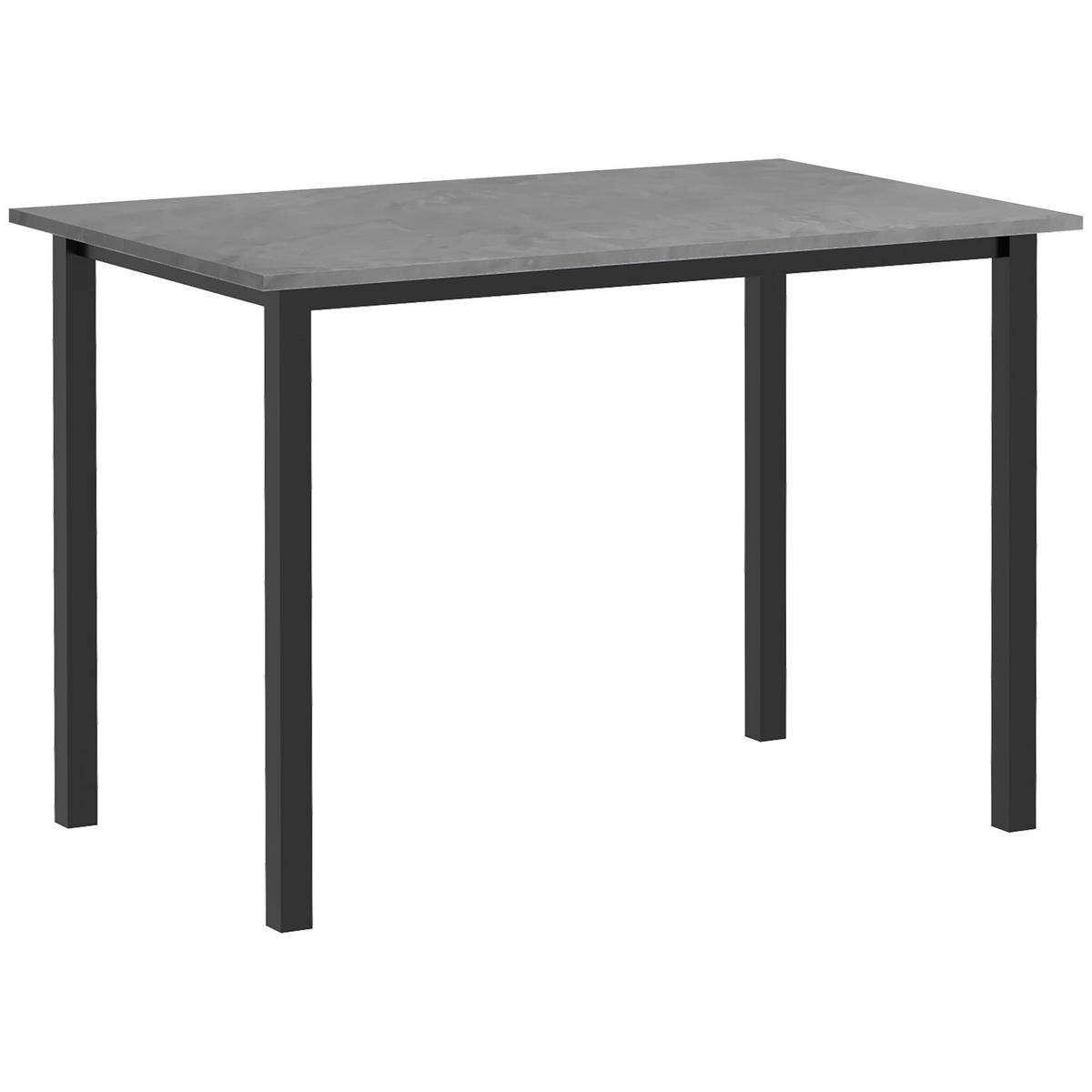 AUSZIEHTISCH Dunkelgrau Ausziehbar Stahlgestell 160/70/76 cm - Grau, Holz (70/160/76cm) - PANGIVO