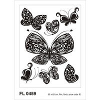 WANDTATTOO Schmetterlinge 85 x 65 cm - Schwarz, Papier (85/65/65cm) - Sanders & Sanders