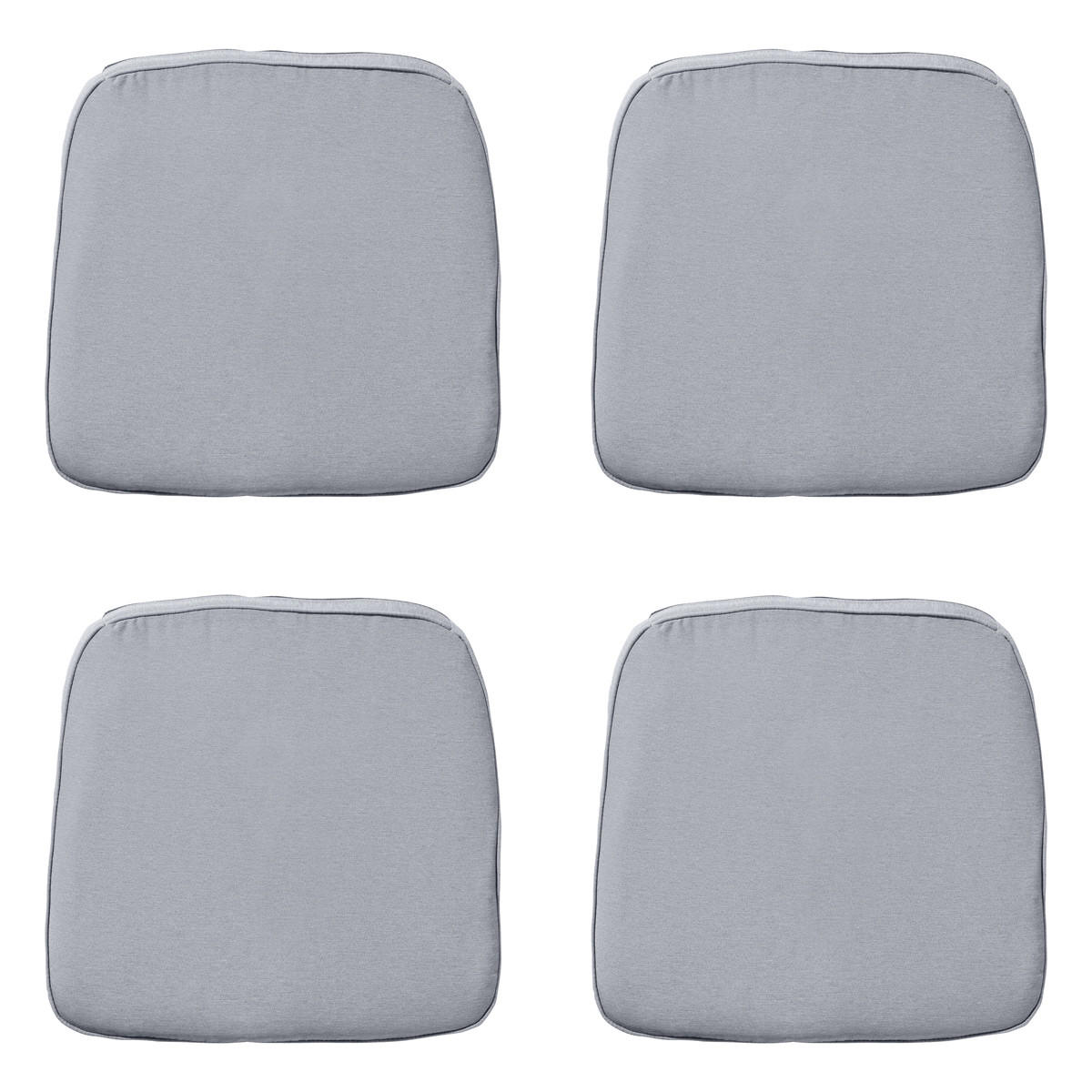 SITZKISSEN Panama 48/48 cm 4er-Set - Hellgrau, Textil (48/5/48cm) - Madison