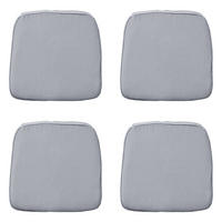 SITZKISSEN Panama 48/48 cm 4er-Set - Hellgrau, Textil (48/5/48cm) - Madison