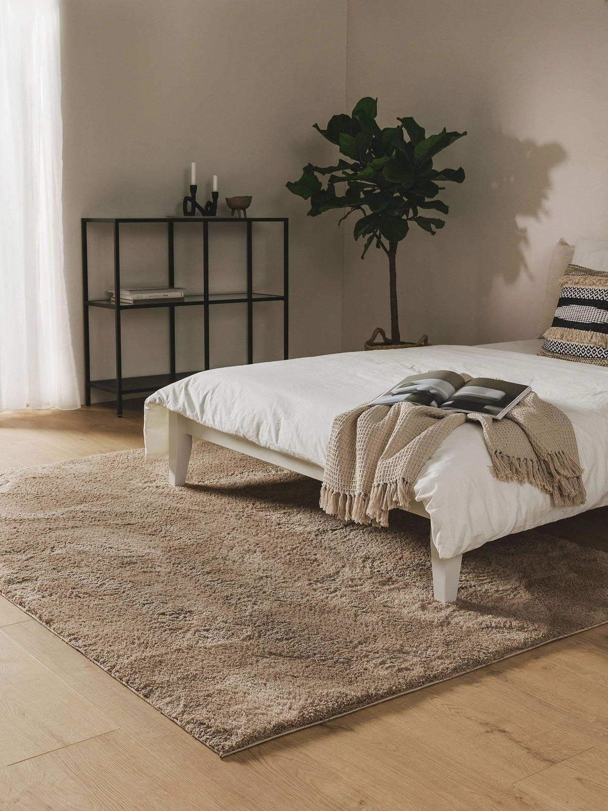 HOCHFLORTEPPICH Soda Beige 160x230 cm - Beige, Textil (160/1cm) - KUNSTLOFT