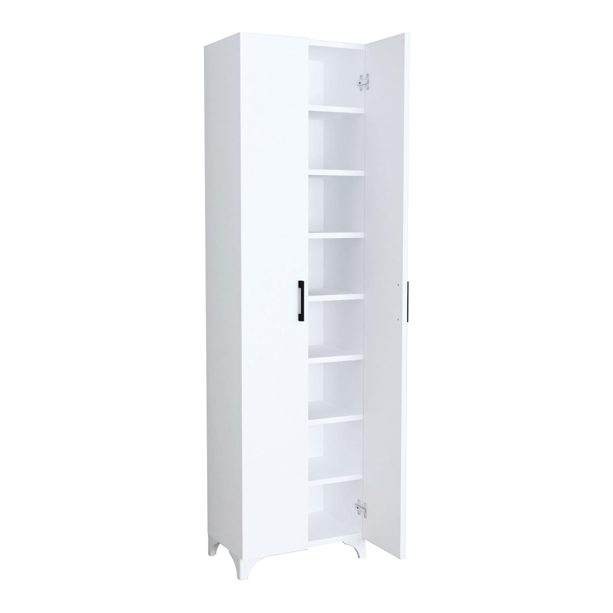 MEHRZWECKSCHRANK Strömsund - Weiß, Holzwerkstoff (48.5/177.5/32cm) - [en.casa]