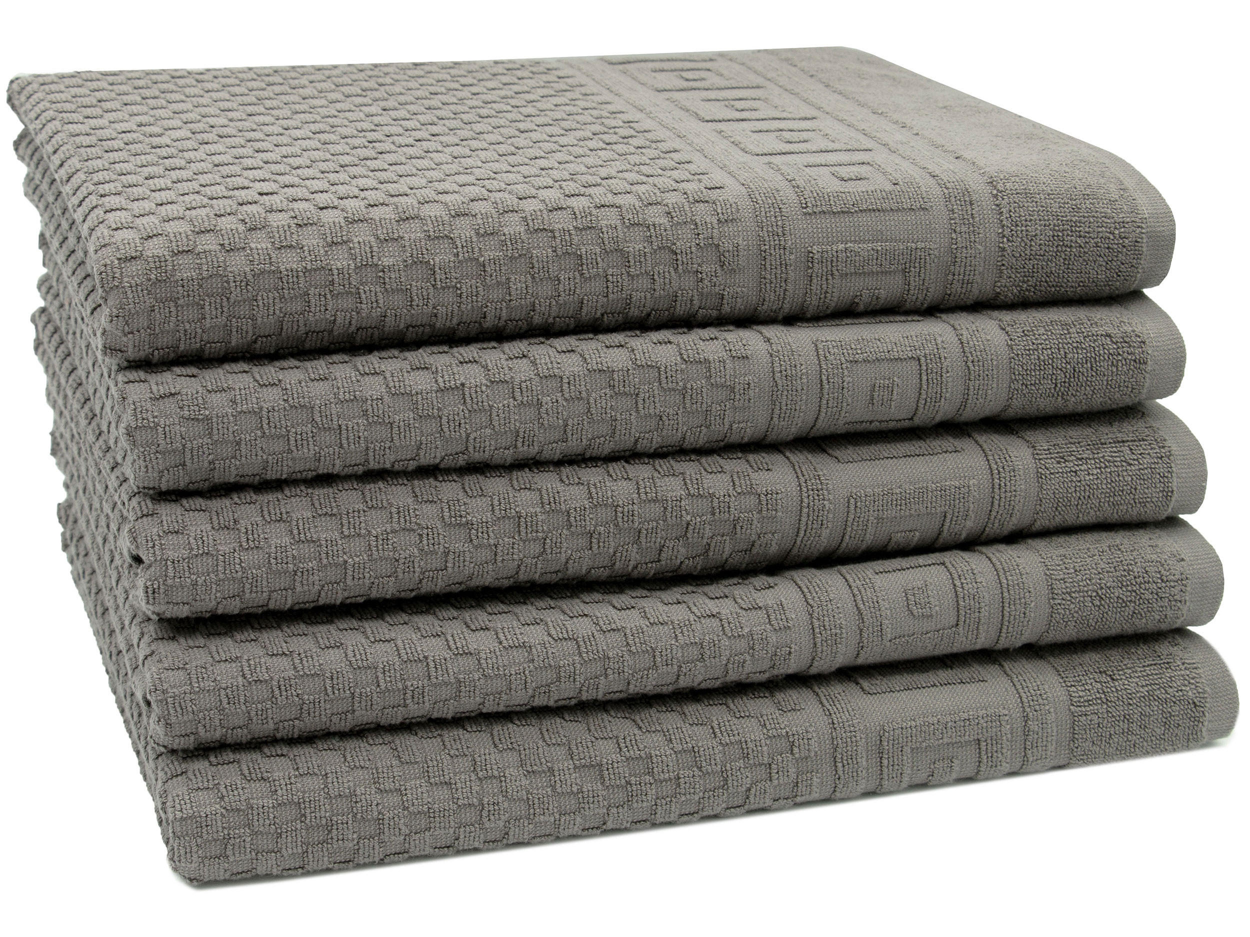 DUSCHTÜCHER, 5er-Set, 70x140 cm, 100% Baumwolle, Grau - Anthrazit, Textil (70/140cm) - Zollner