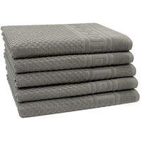 DUSCHTÜCHER, 5er-Set, 70x140 cm, 100% Baumwolle, Grau - Anthrazit, Textil (70/140cm) - Zollner