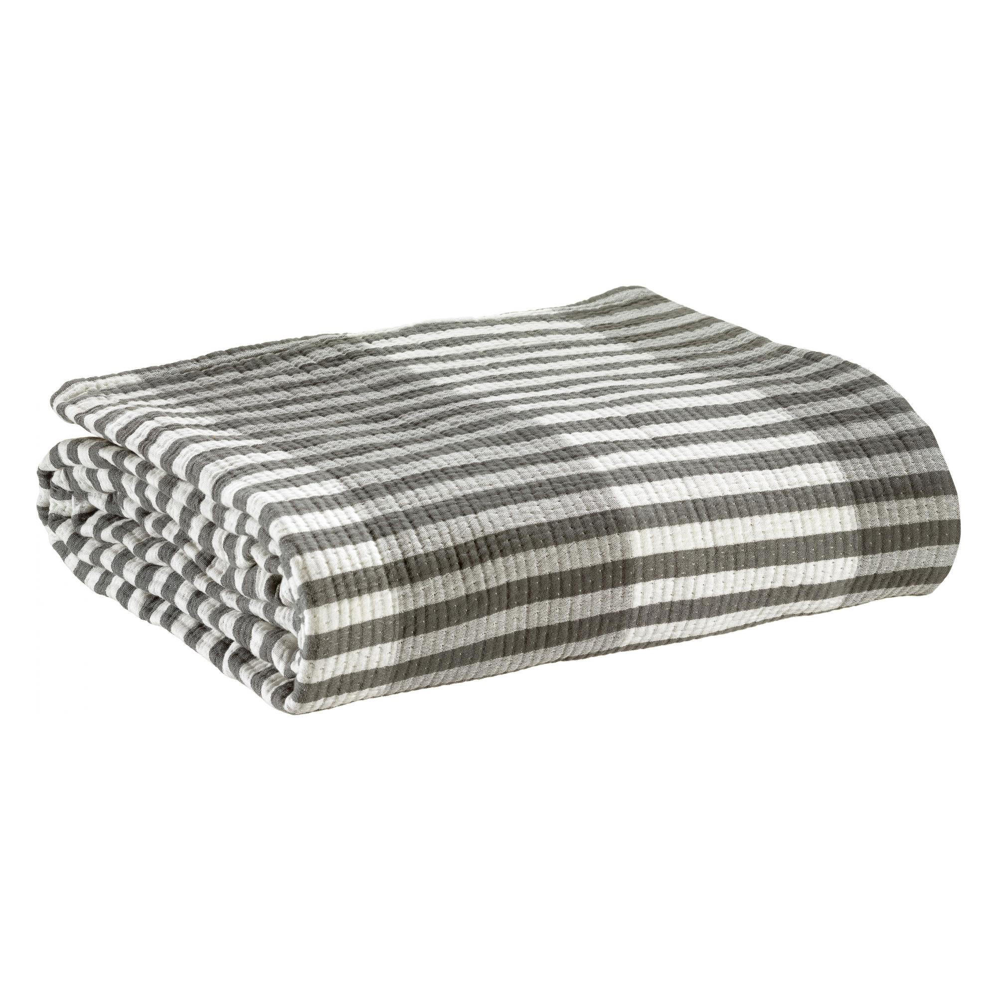 TAGESDECKE Calista aschegrau 260 x 260 cm - Schwarz, Textil (260/260cm) - Vivaraise