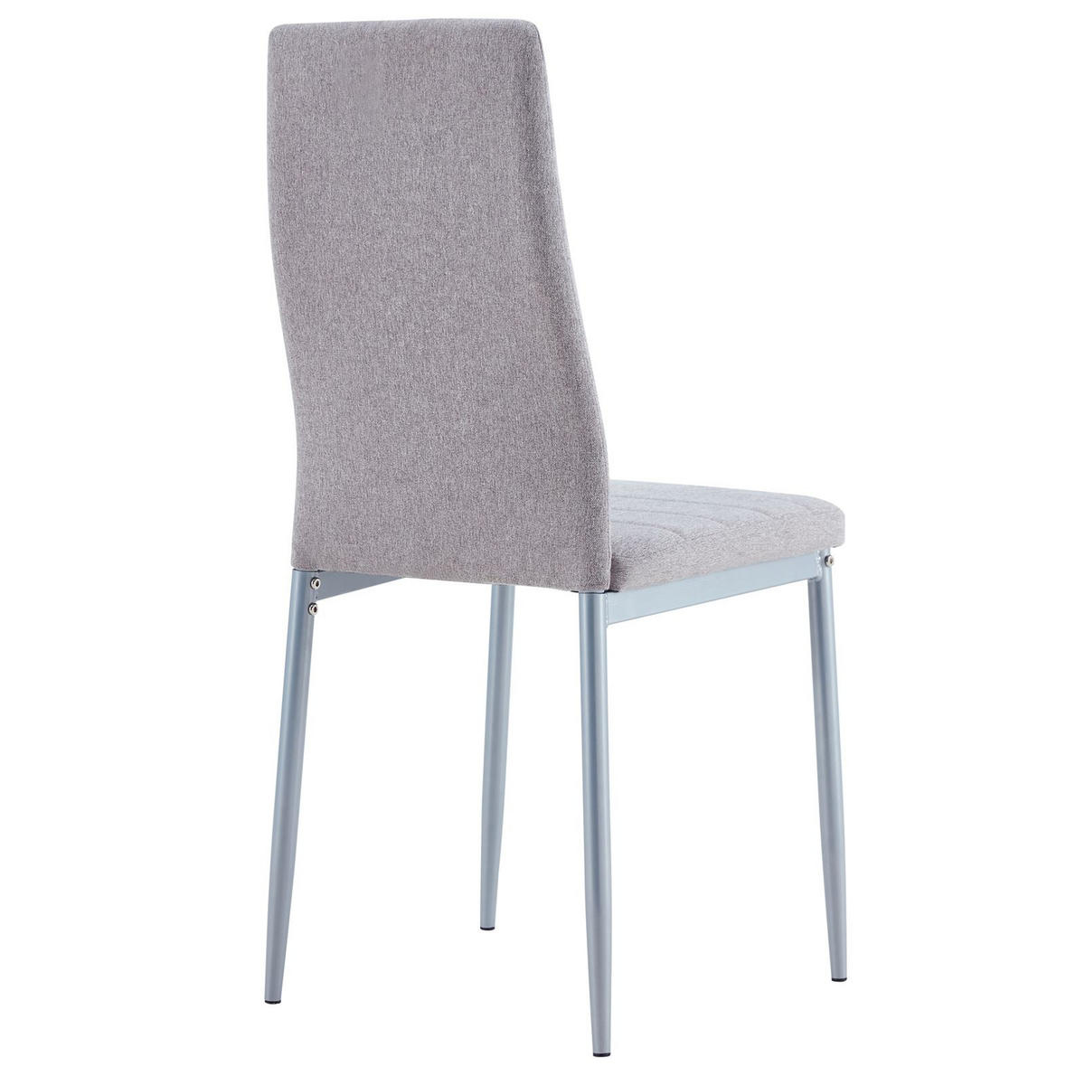 ESSZIMMERSTUHL NATHALIE 4er-Set grau - Grau, Textil (43/100/50cm) - IDIMEX