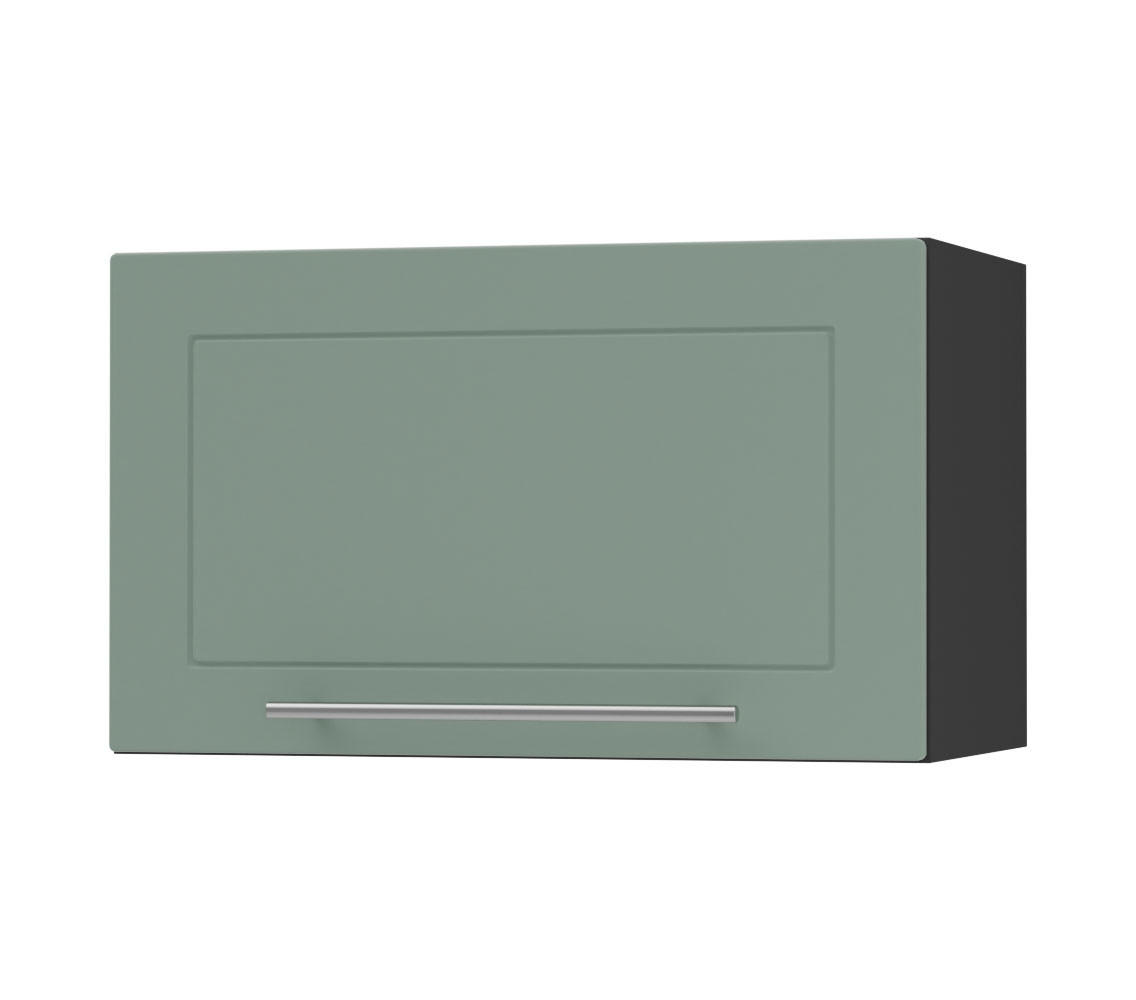 KLAPPHÄNGESCHRANK Kvantum W4B/60-AV Mint Matt / Schwarz Matt 60 / 32,5 / 36cm - Schwarz/Mintgrün, Holz/Holzwerkstoff (60/36/32.5cm) - Feldmann-Wohnen