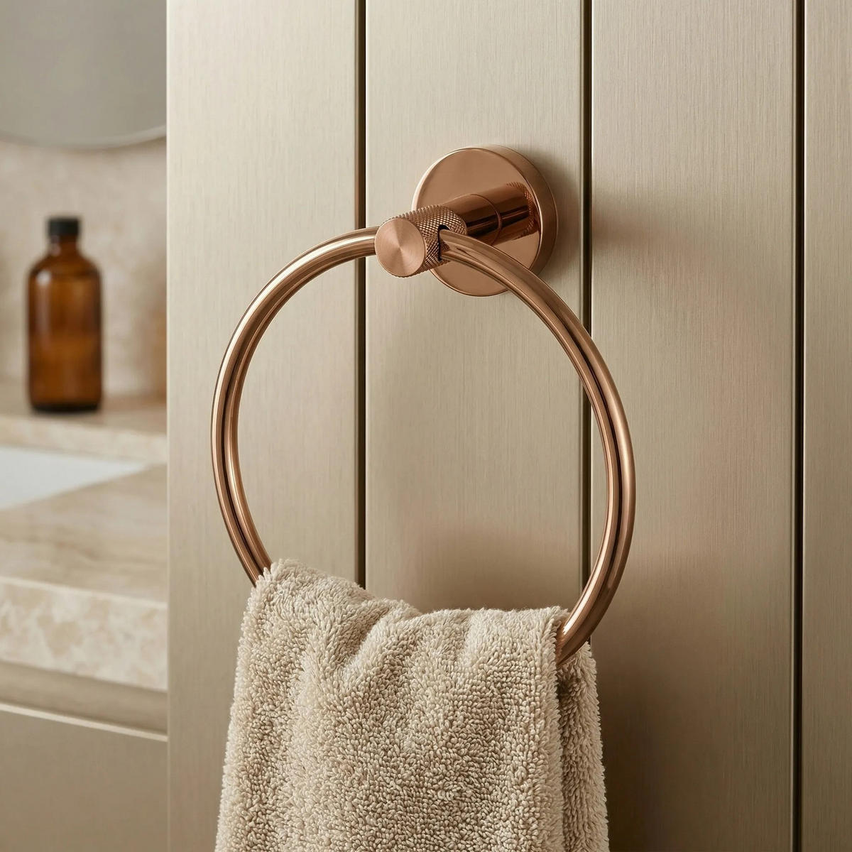 HANDTUCHHALTER Rea Ring 6610 Modern Copper - Kupferfarben, Metall (15.5/18/6.5cm) - REA
