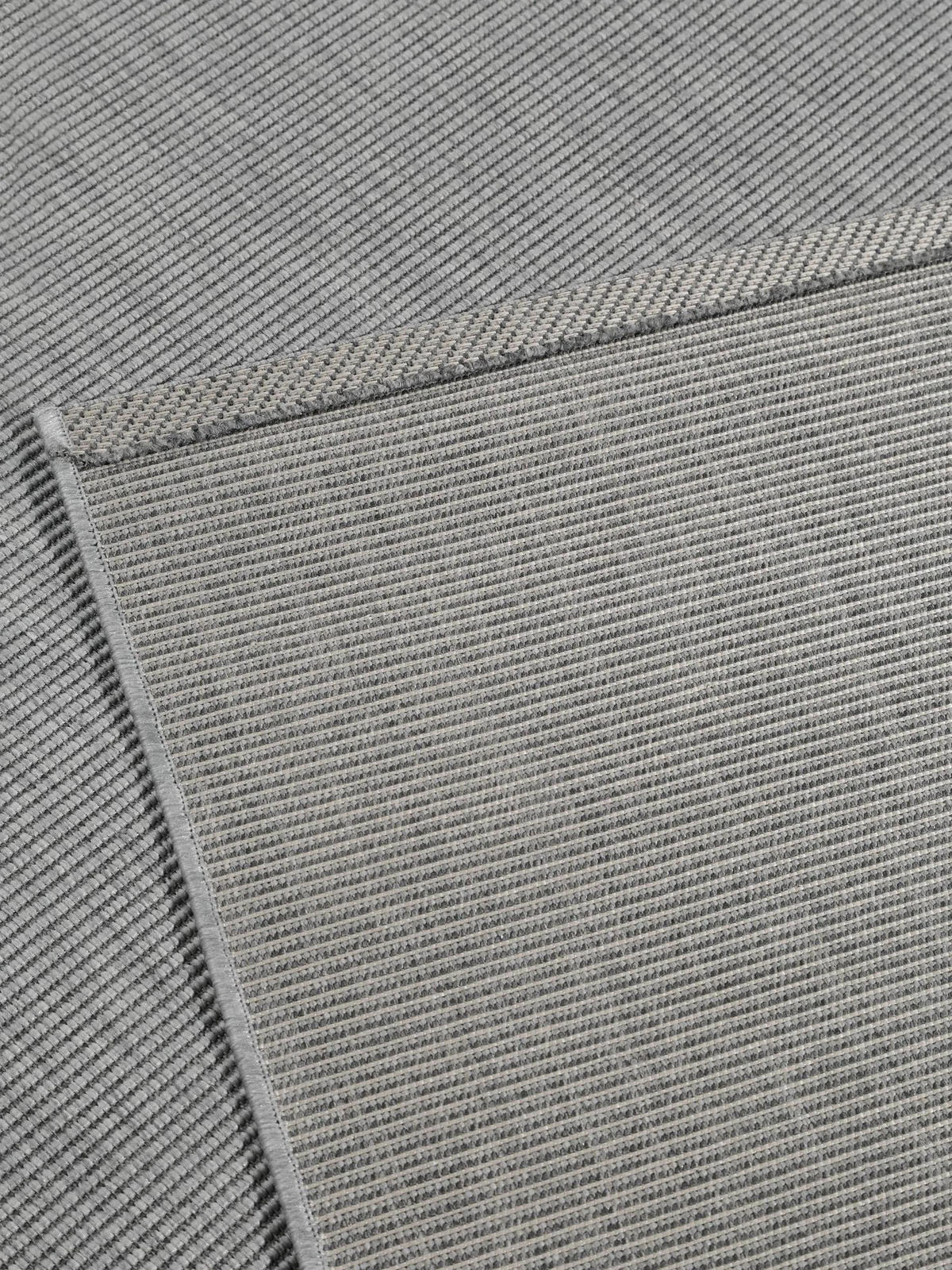 OUTDOORLÄUFER Metro Hellgrau 80x240 cm - Hellgrau, Textil (80/240cm) - benuta Nest