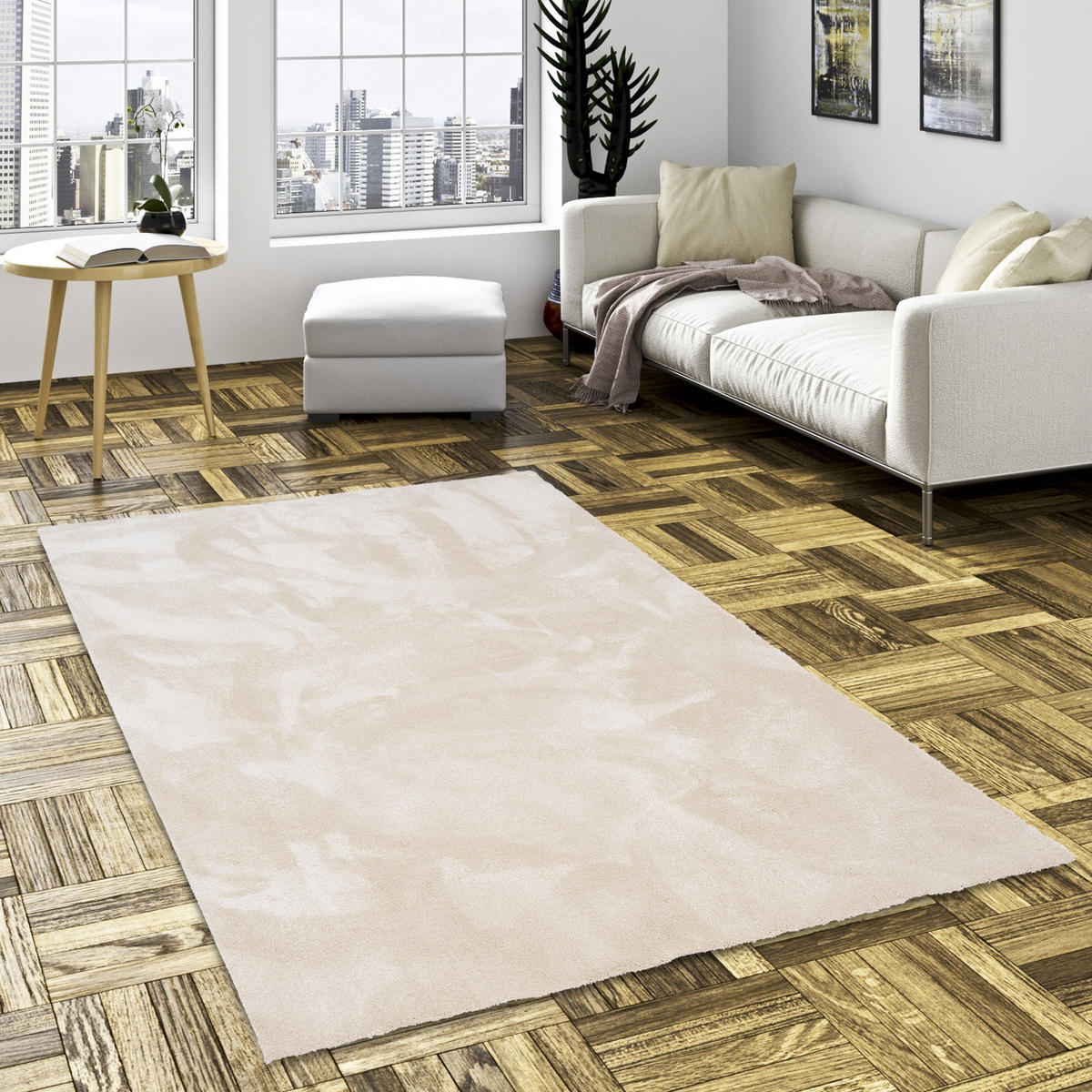 HOCHFLORTEPPICH LIVORNO SUPER SOFT - Creme, Textil (200/300cm) - Snapstyle