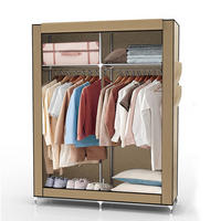 STOFFSCHRANK - Beige, Textil (108/170/45cm) - Intirilife