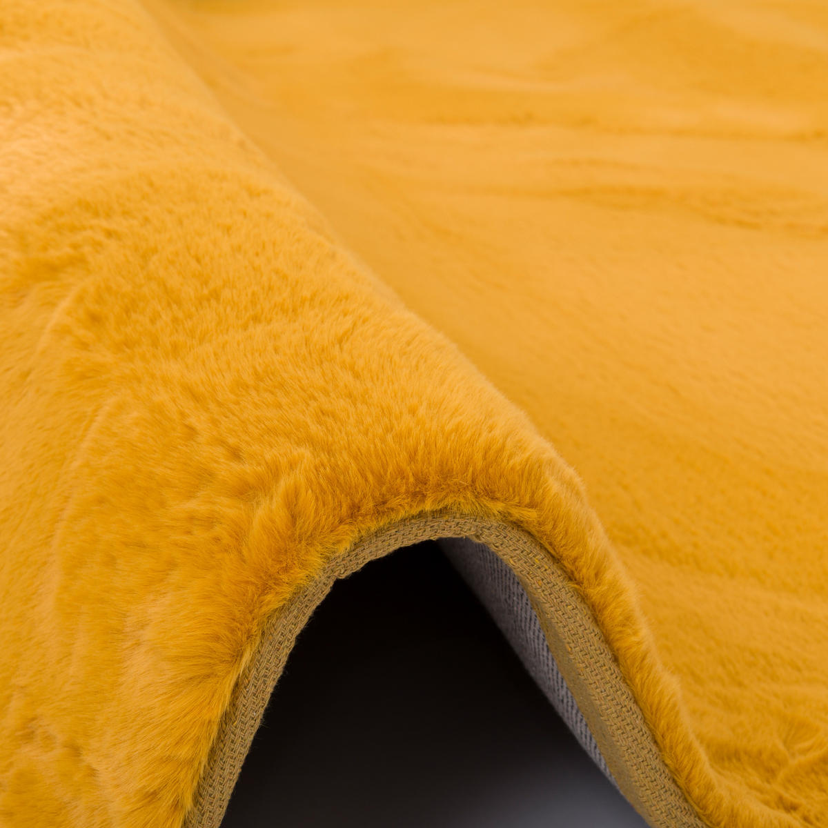 FELLTEPPICH LUXUS SUPER SOFT PLUSH - Currygelb, Textil (60/90cm) - Pergamon