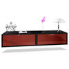LOWBOARD Lana Fronten in Bordeaux Hochglanz - Bordeaux, Holzwerkstoff (80/37/29cm) - Vladon