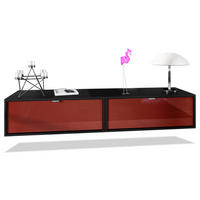 LOWBOARD Lana Fronten in Bordeaux Hochglanz - Bordeaux, Holzwerkstoff (80/37/29cm) - Vladon