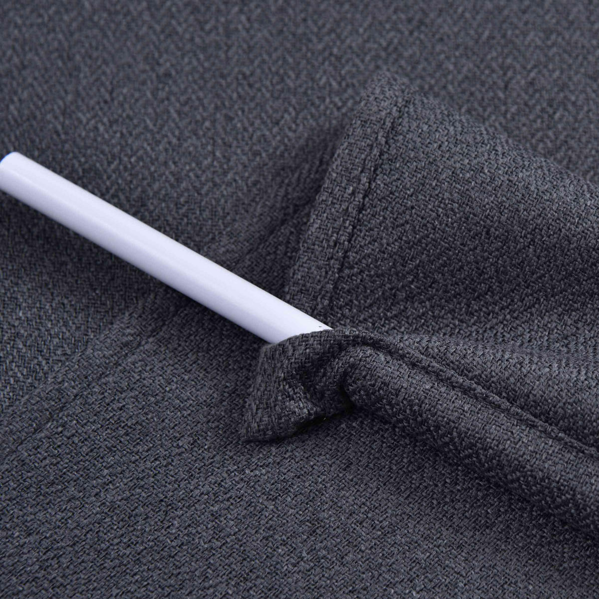 VORHANG MÜNCHEN DARK HxB 245x60 cm Dunkelgrau - Dunkelgrau, Textil (60/245/245cm) - Gardinenbox