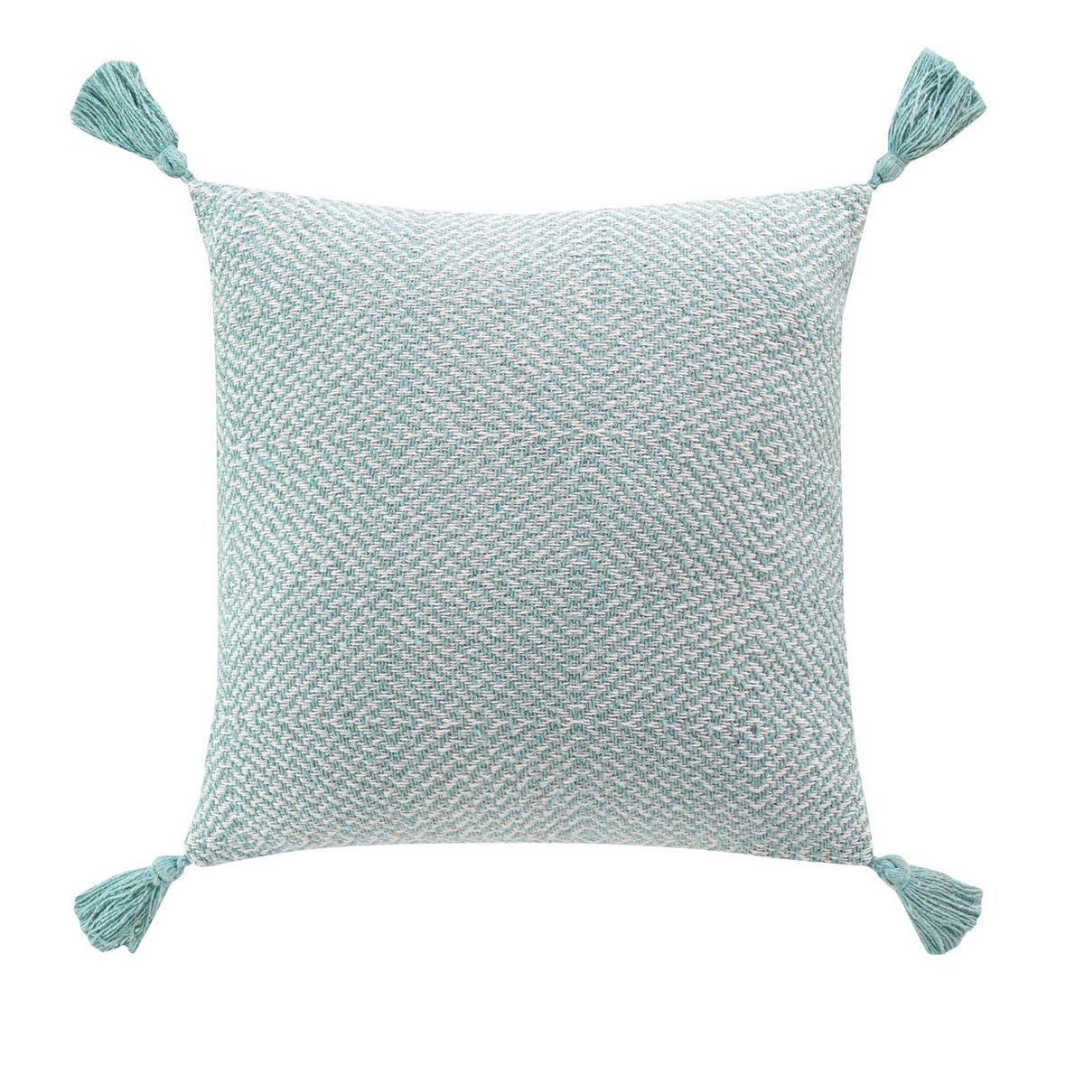 ZIERKISSEN Louisette 40/40 cm - Grün, Naturmaterialien (40/40cm) - Douceur d´intérieur
