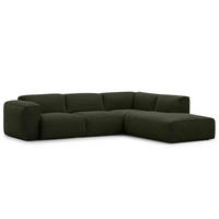 3-SITZER ECKSOFA mit Recamiere - Schwarz/Grau, Kunststoff/Textil (295/231cm) - home24