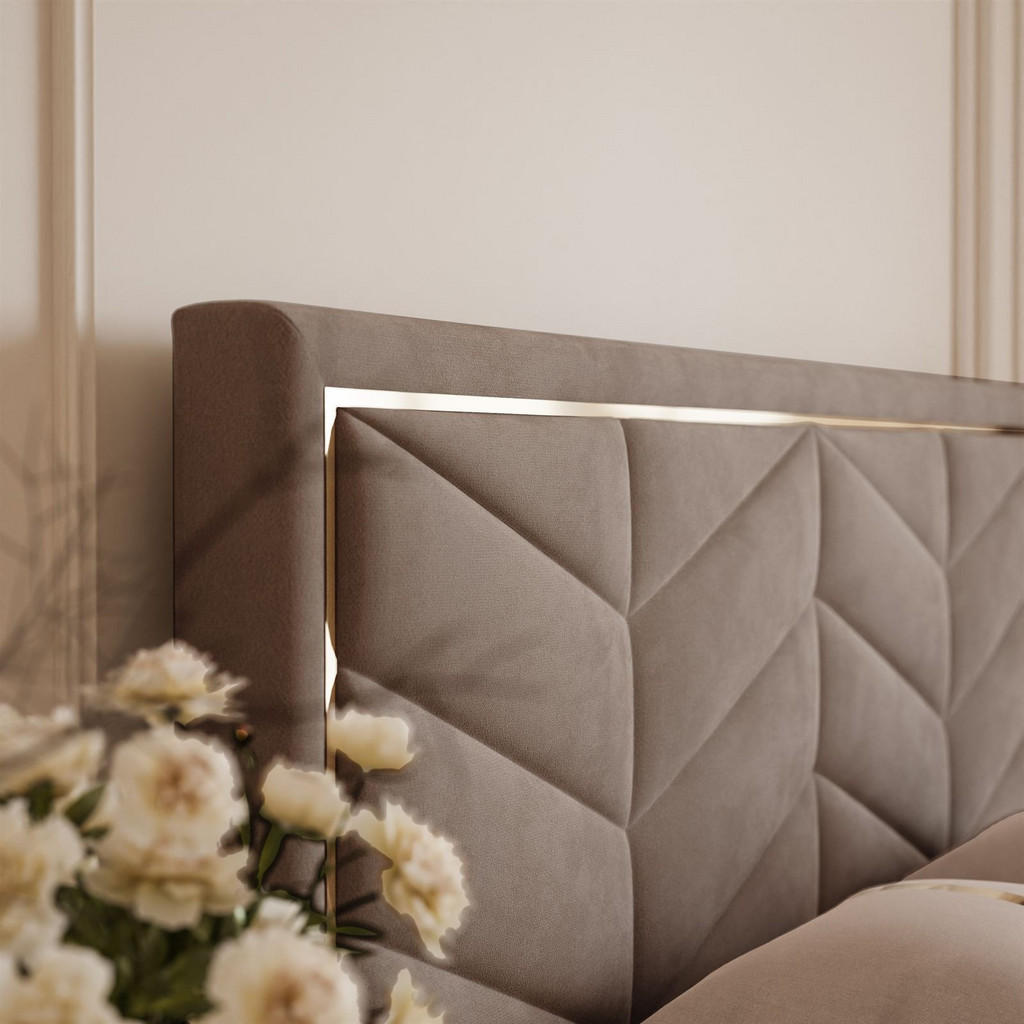 Thumbnail - Lookway Polsterbett, Braun, Textil, 160x200 cm, Schlafzimmer, Betten, Polsterbetten