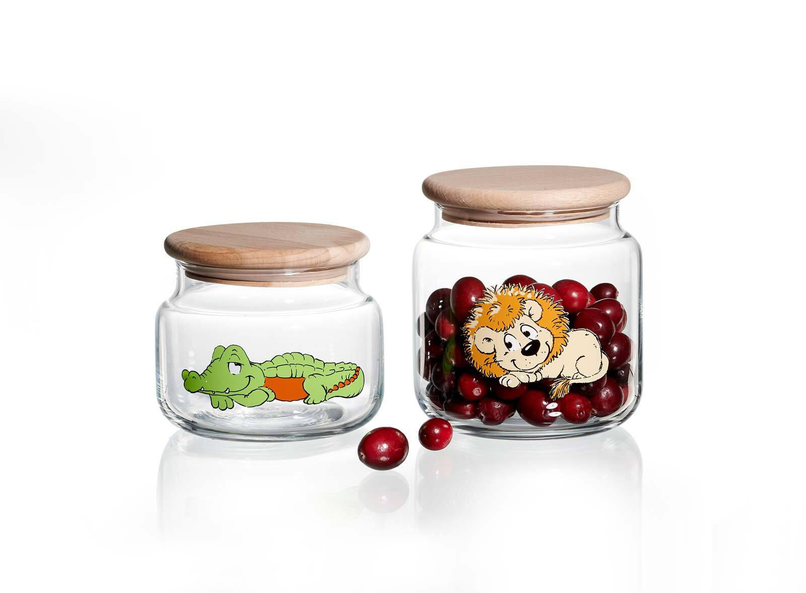 VORRATSGLAS Happy Zoo bunt 8 x 9 cm - Multicolor, Glas (9/1/8cm) - Ritzenhoff Breker