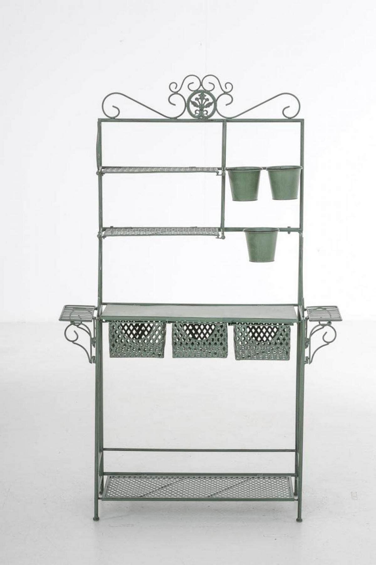 STANDREGAL Metall Antik-Grün - Grün, Metall (94/149/30cm) - CLP