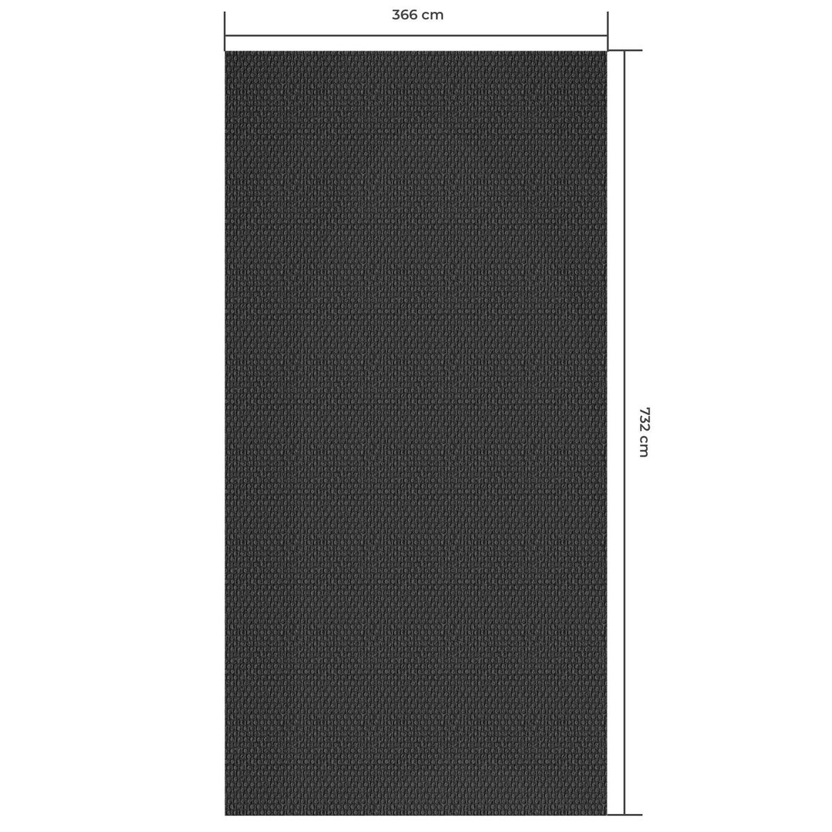 POOL-SOLARFOLIE , 366 x 732 cm, schwarz - Schwarz, Kunststoff (732/366cm) - tectake