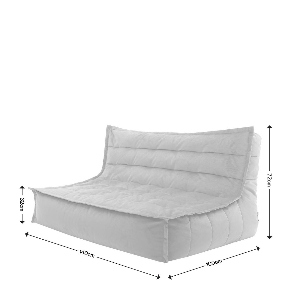 SITZSACK Sofa Skandi, Samt - Anthrazit, Kunststoff/Textil (140/72/100cm) - icon