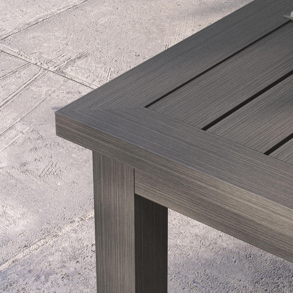 GARTENBEISTELLTISCH DE-14103 rechteckig, Aluminium-Lattenrost 100x60 cm Braun - Braun, Metall (100/60/37cm) - ComfortXL
