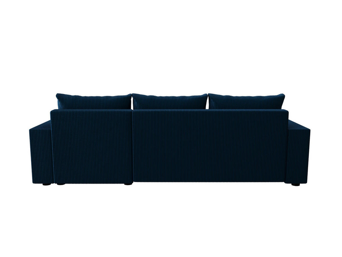 ECKSOFA HEWLET L BIS Zoom 13 Rechts mit Schlaffunktion - Dunkelblau, Textil (240/140cm) - Bedante