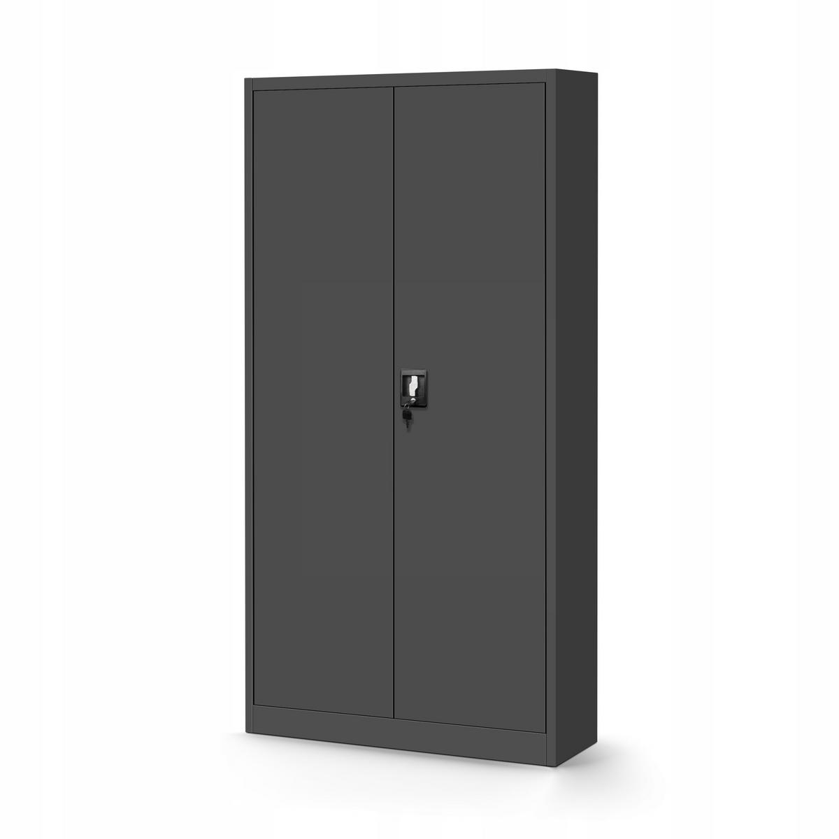 AKTENSCHRANK mit Geheimfach TOMASZ - Anthrazit, Metall (90/185/45cm) - Jan Nowak