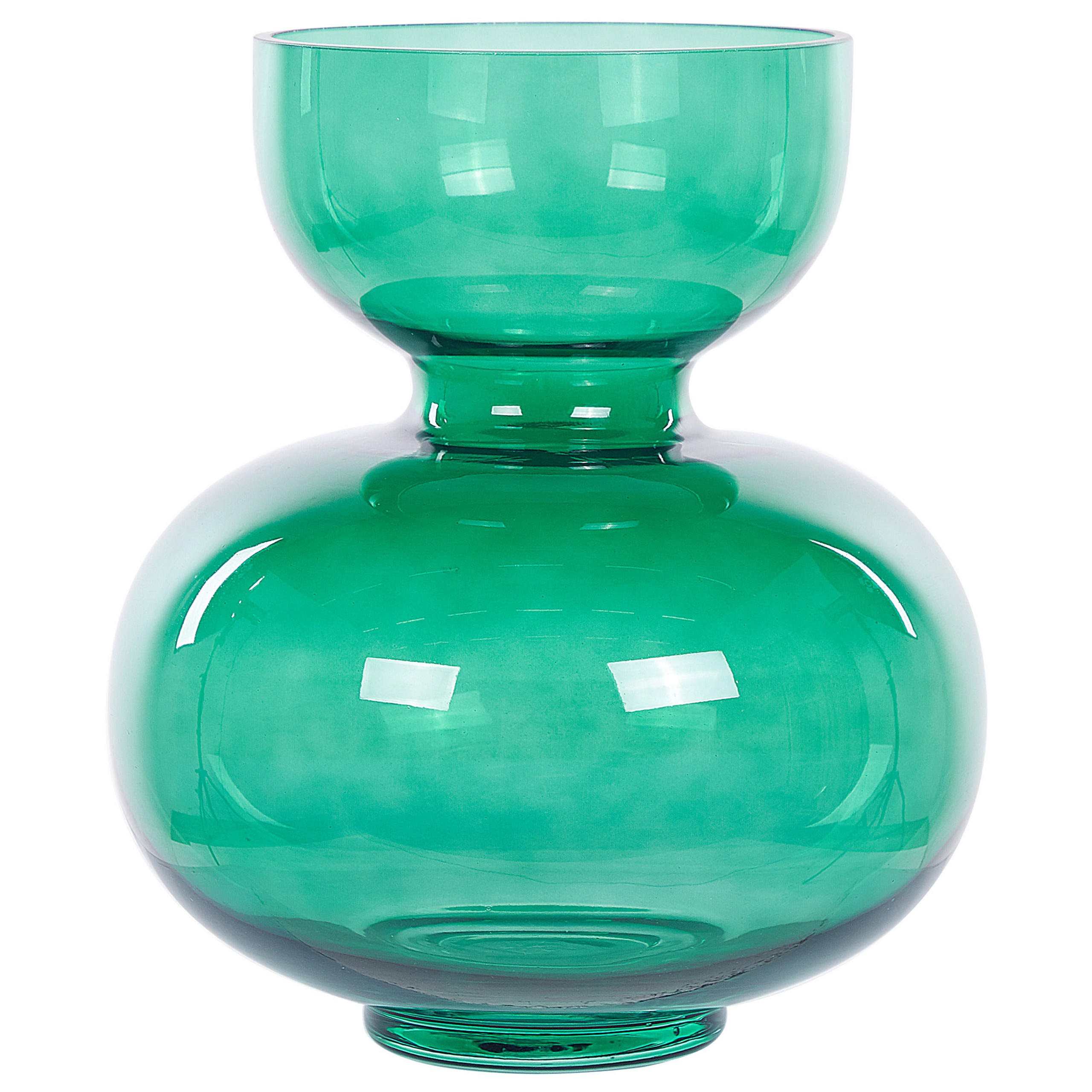 BLUMENVASE Glas grün Palaia - Grün, Glas (27cm) - Beliani