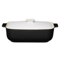 AUFLAUFFORM mit Deckel 31/18 cm - Schwarz, Keramik (31/11.5/18cm)