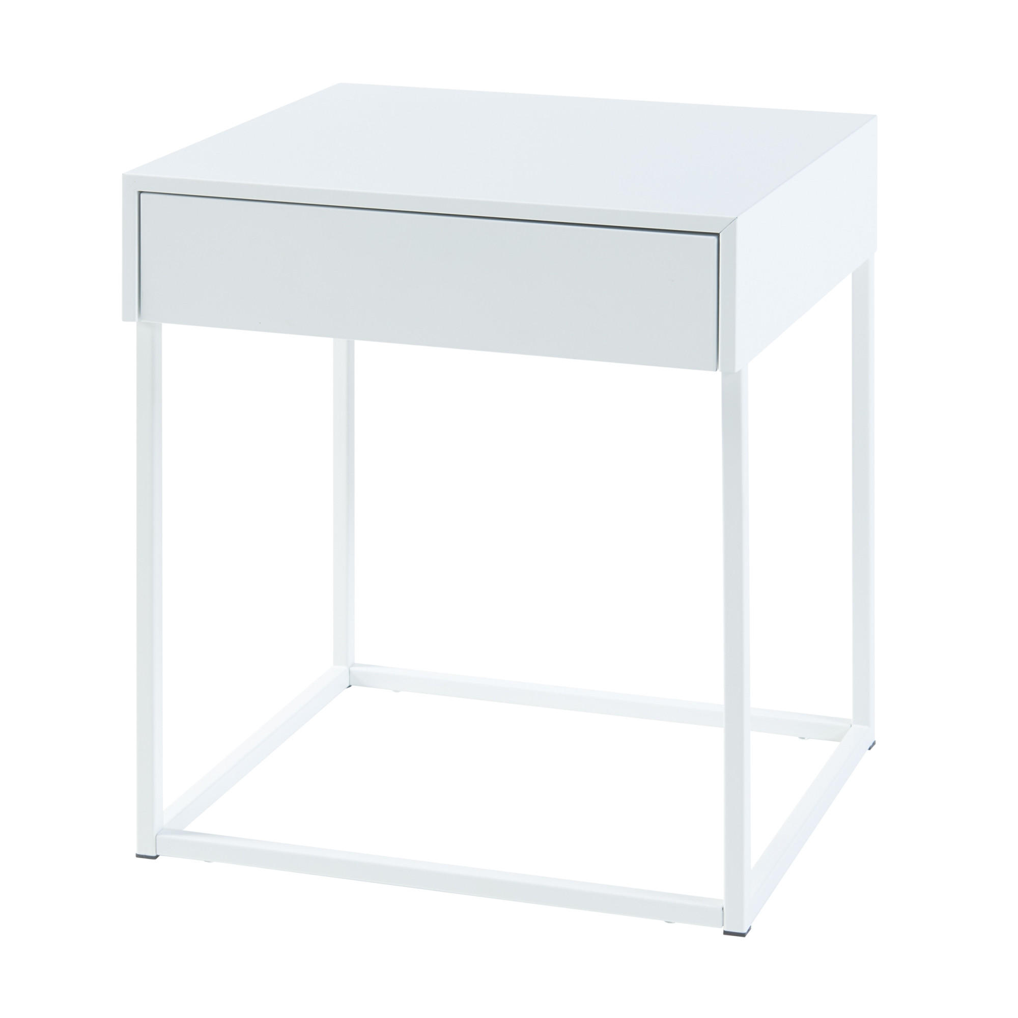 BEISTELLTISCH Rautjärvi - Weiß, Metall (41/43/50cm) - [en.casa]