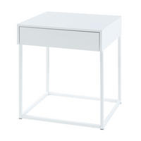 BEISTELLTISCH Rautjärvi - Weiß, Metall (41/43/50cm) - [en.casa]