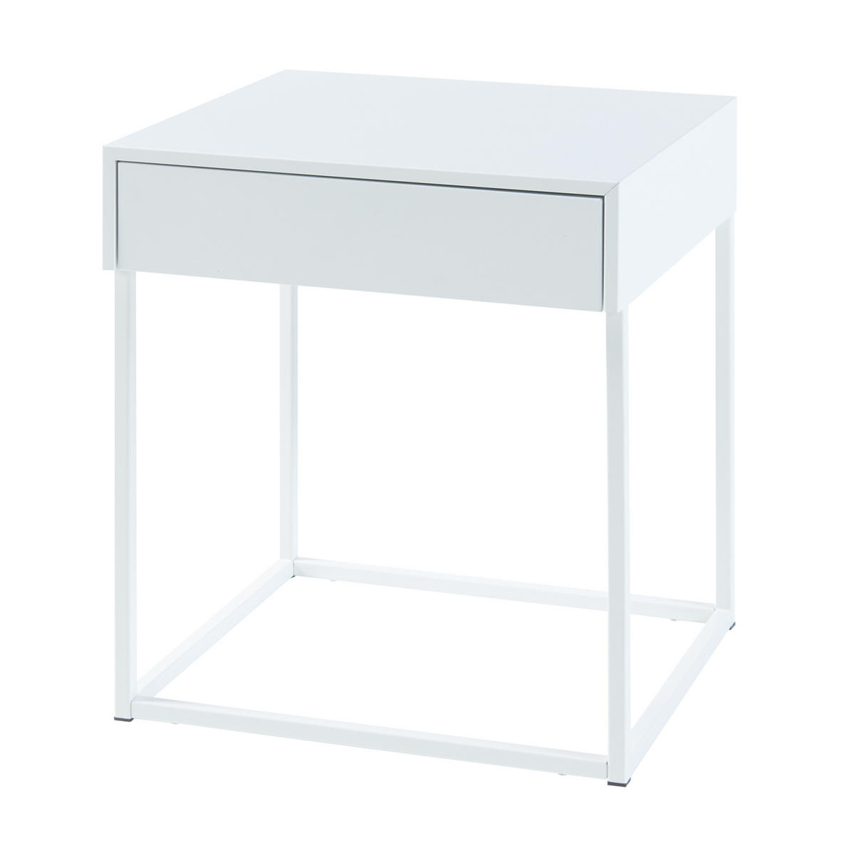 BEISTELLTISCH Rautjärvi - Weiß, Metall (41/43/50cm) - [en.casa]