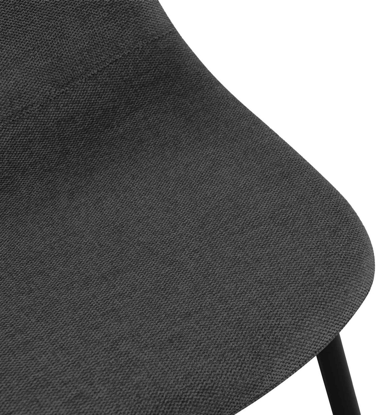 STUHL Stoff Schwarz - Schwarz, Textil/Metall (44/88/51cm) - CLP