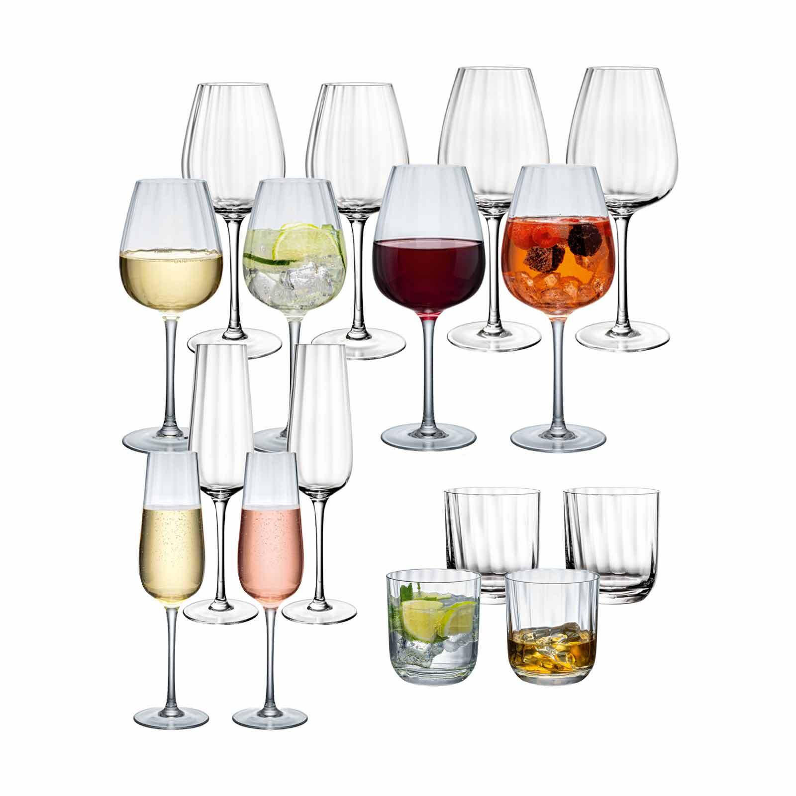 GLÄSERSET Rose Garden transparent 16er Set - Transparent, Glas - Villeroy & Boch