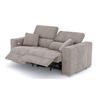 SOFA QUARTZ 3-Sitzer mit 2 Relaxfunktionen, beige - Beige/Silberfarben, Holzwerkstoff/Textil (204/80/102cm) - Courtois Laville